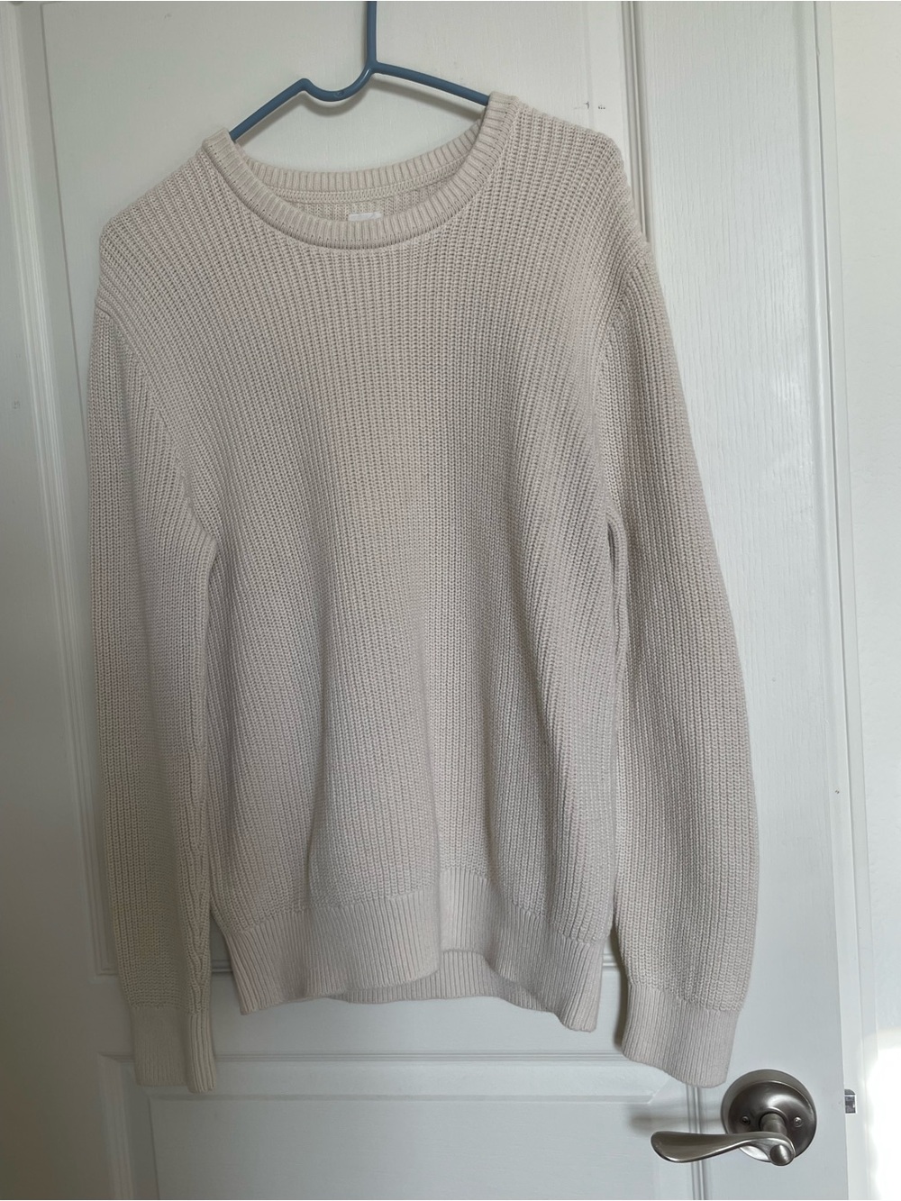 GAP Women's Scoop Crew Sweater in Light Cream